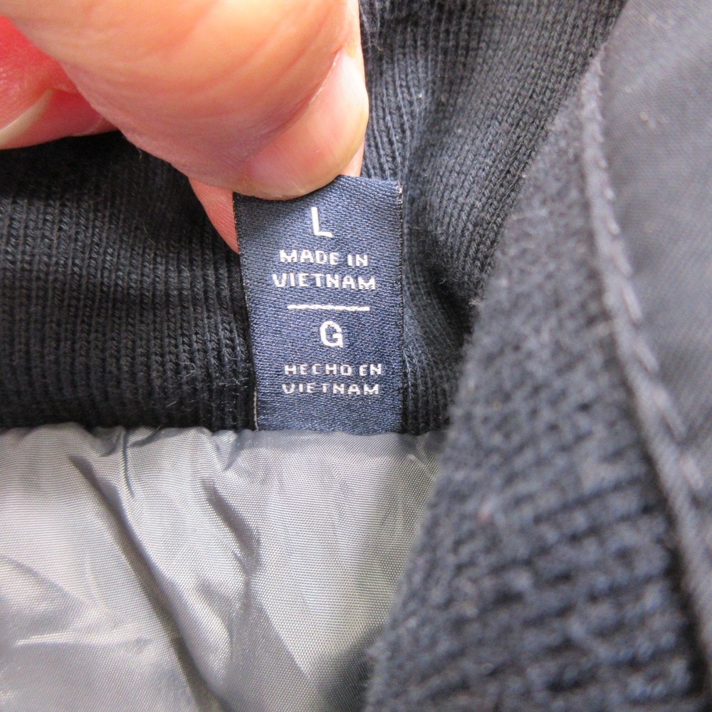 Tommy Hilfiger Men's Jacket L TH Flex Bomber Hooded Full Zip Insulated Navy - Picture 5 of 14